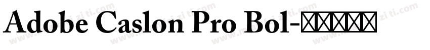 Adobe Caslon Pro Bol字体转换